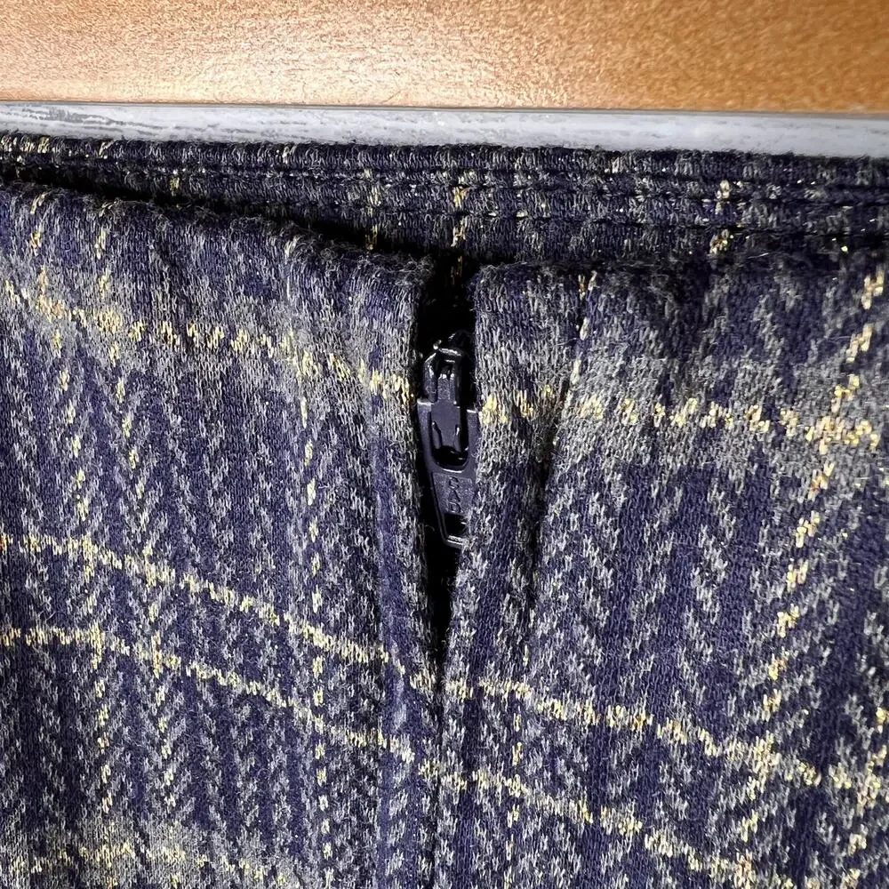 ModCloth Skirt Womens SZ Small Blue Sweet Silver Linings Plaid Mini School Girl